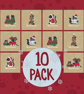 10 Pack of Gold Cat Christmas Cards – Pickle and Nancy Festive Set of 10 Designs - Image 5
