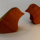 Beech or Oak, Wooden Birds, handmade in Scotland, Locally & sustainably sourced