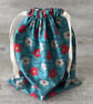 Reusable Cotton Fabric Floral Drawstring Gift Bag FREE POSTAGE - Image 2