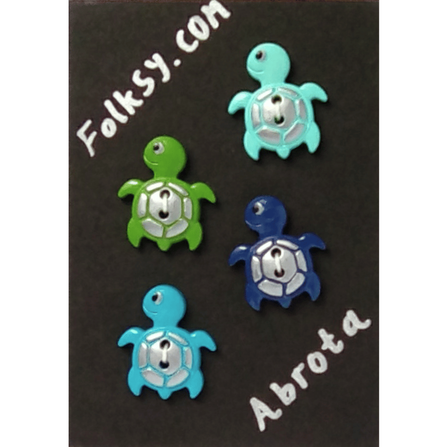 Turtle shaped novelty buttons