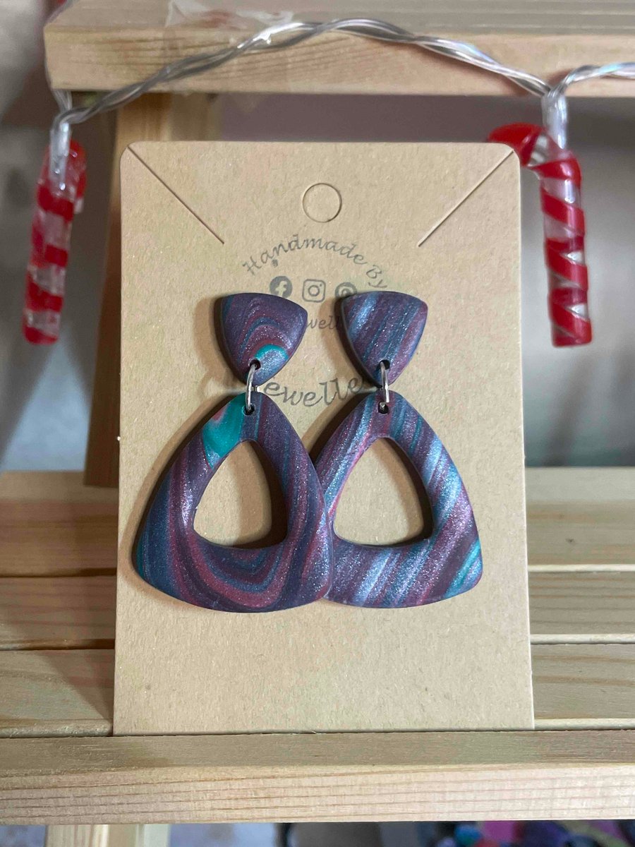 Handmade Polymer Clay Dangle Earrings