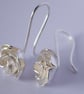 Silver Rose Earrings: Handmade with Sterling Silver - Image 4
