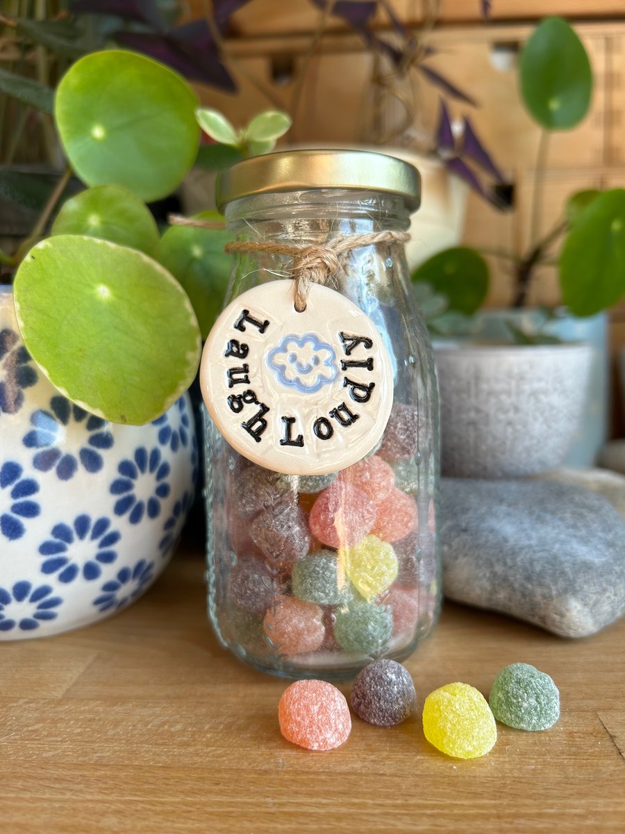  Dream Big, Be Brave, Laugh Loudly Ceramic Tag Set.