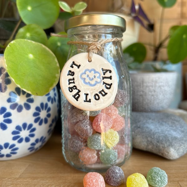  Dream Big, Be Brave, Laugh Loudly Ceramic Tag Set.