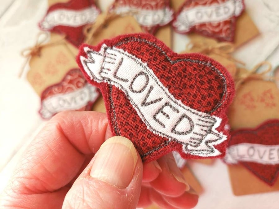 Loved Applique Brooch