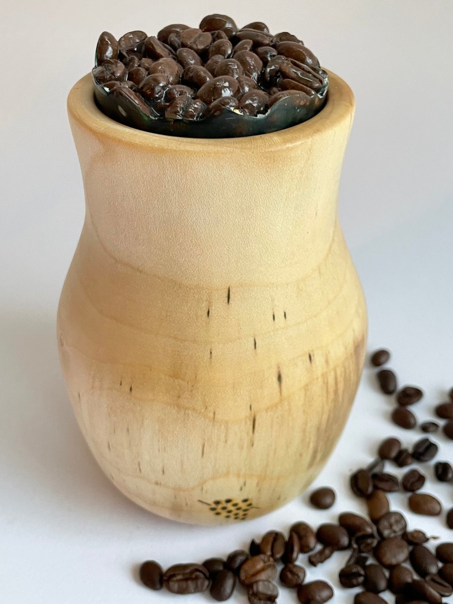 Handmade Coffee canister coffee pot Christmas gift coffee lovers gift