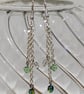 Silver Plated Chain Dangle Earrings - Image 2