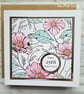 25th Anniversary Card - silver wedding cosmos flowers abstract  - Image 7