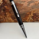 Ancient Bog Oak Pen - Elegant Twist Ballpoint  - Unusual Styling
