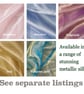 Metallic Silk Organza Violet Gold Apple Blossom Flowers - Image 3