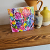 Art print floral birthday card