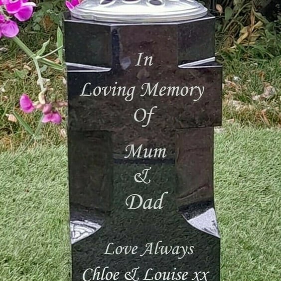 Personalised Memorial Marker Memorial RoseBowl Grave Cemetery Vase Grave Marker