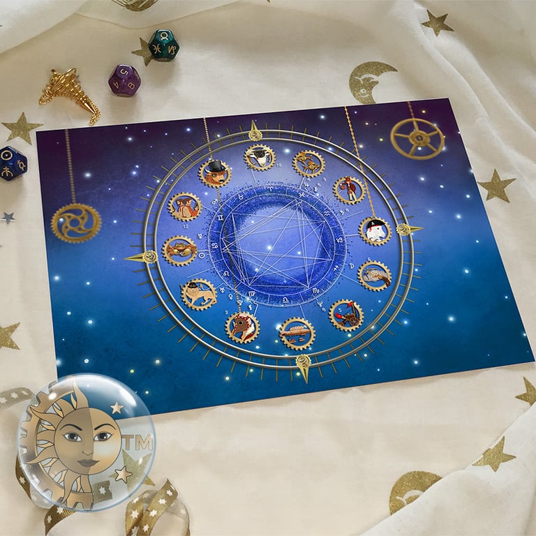 Personal Astrological Art - The Mystic Astrology Chart - DOWNLOAD