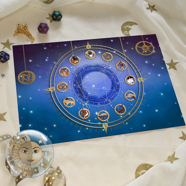 Personal Astrological Art - The Mystic Astrology Chart - DOWNLOAD