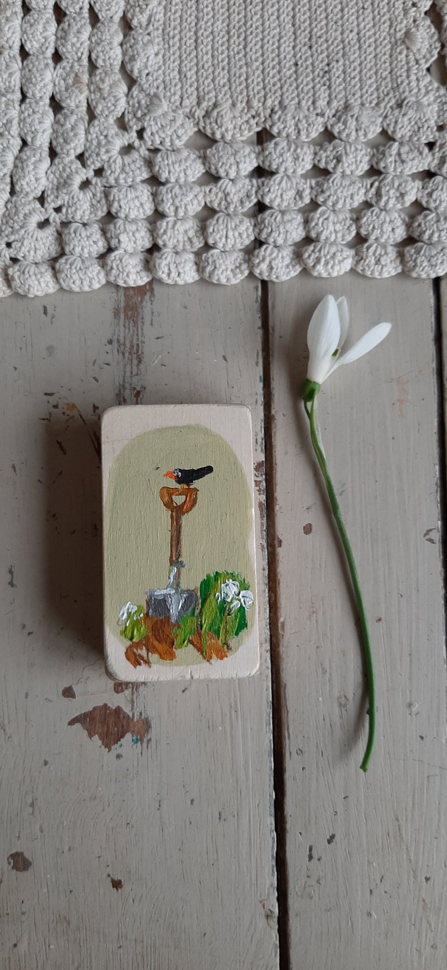 Miniature gardening themed painting 