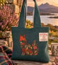  Harris Tweed Tote bag with fox design 