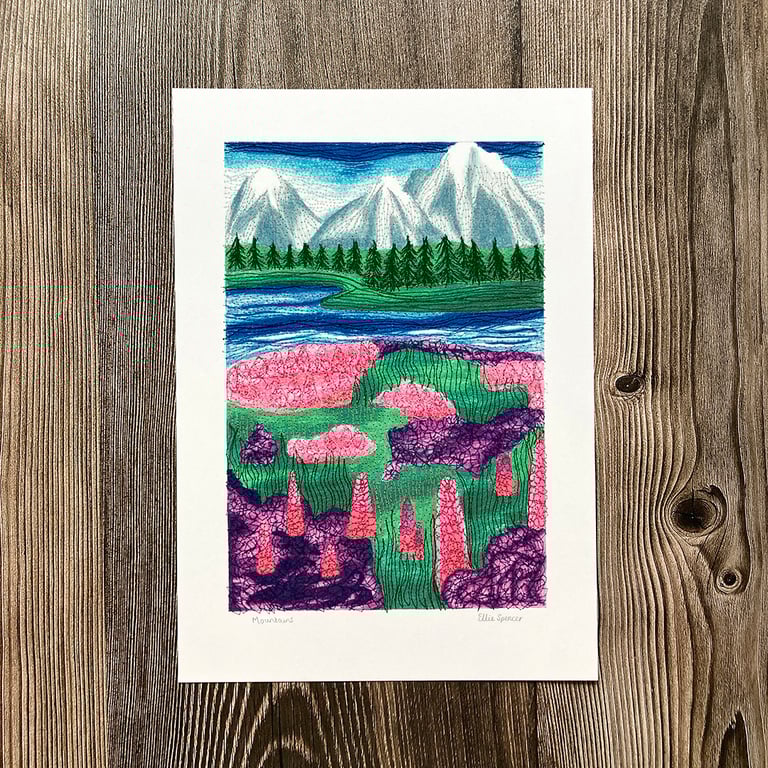 Mountains Nature Giclée Art Print