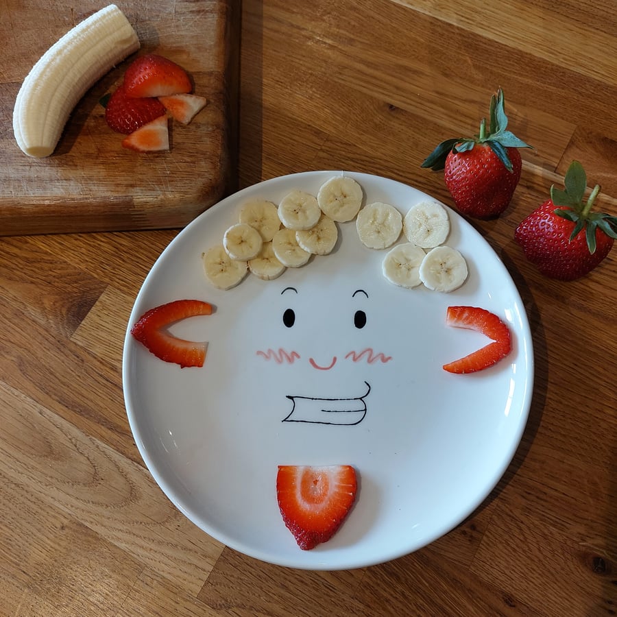 Face plate, picky eater plate, fussy eater, wha... Folksy