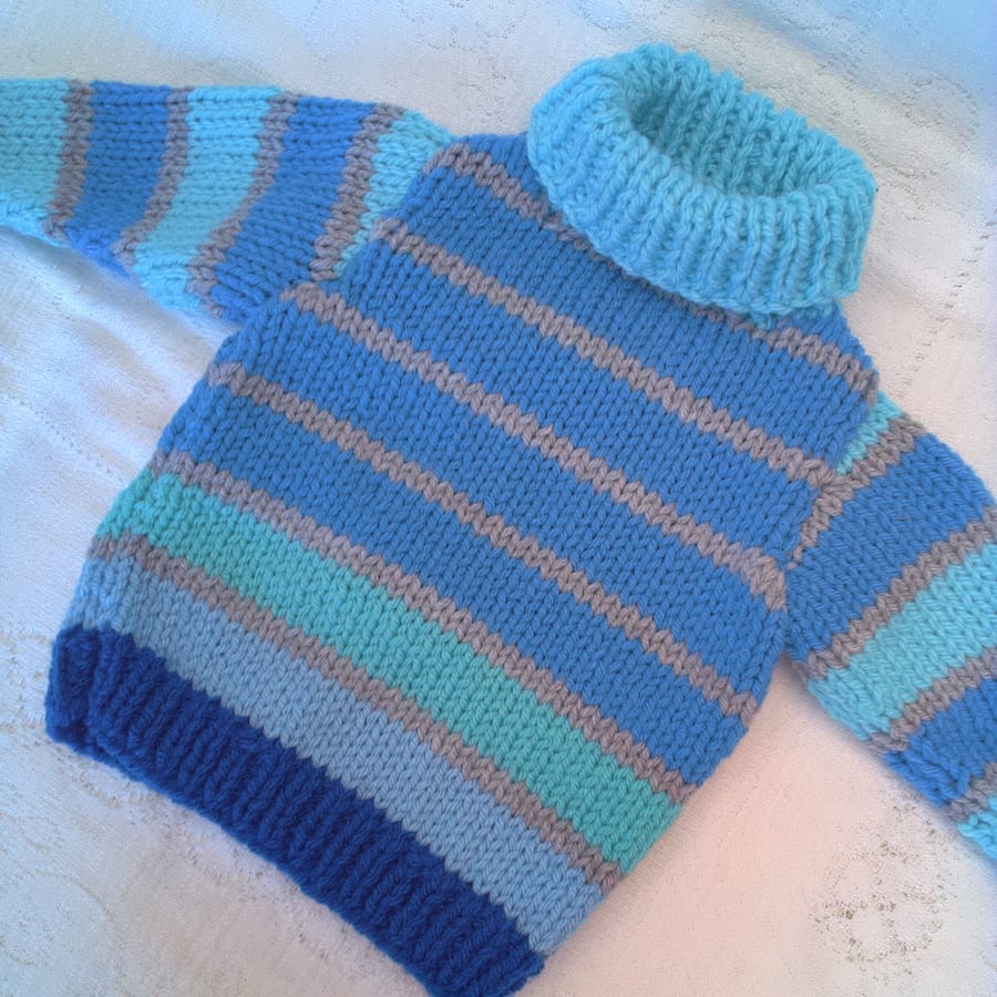 Cowl Neck Chunky Jumper for Babies and Children, Children's Clothes, Custom Make