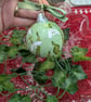 Snowdrop hand-painted ceramic Christmas bauble - Image 4