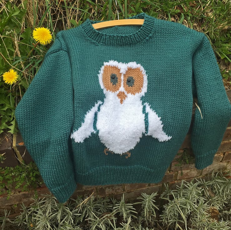 Owl Jumper KNITTING PATTERN in PDF with Oliver ... - Folksy