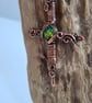 Green Dragon Scale Copper Cross Crucifix Pendant Necklace Gift Jewellery Jewelry - Image 6
