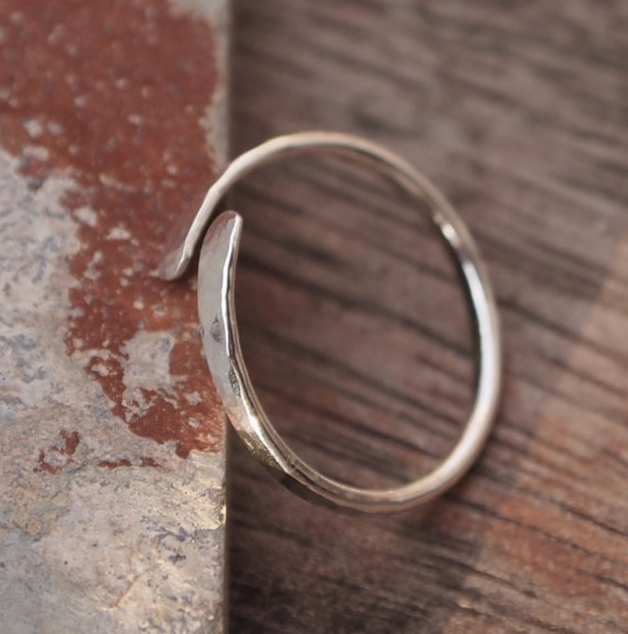 silver ring, Eco-friendly, recycled silver, adjustable ring