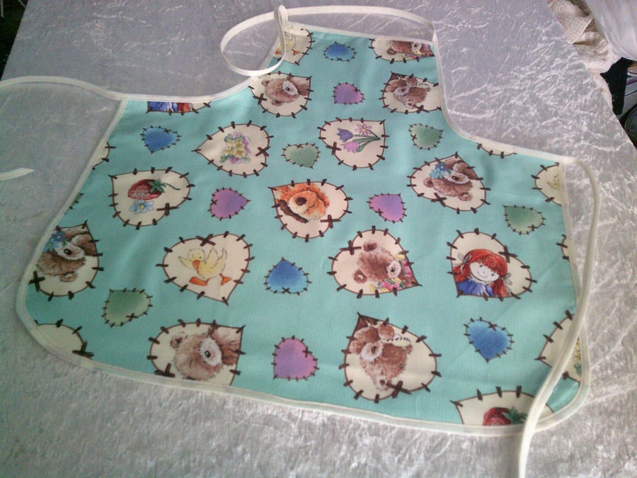 Teddy Bears in Hearts Baby Apron