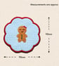 Gingerbread Friends Candle Coaster - Embroidered Christmas Decor - Image 6