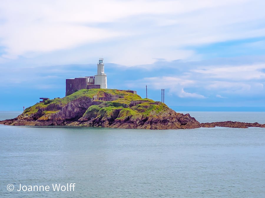 Photo Image of Mumbles Lighthouse, Swansea Bay, for wall art display