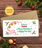 Christmas Sleigh Bells Money Wallet Card - cash gift, money envelope