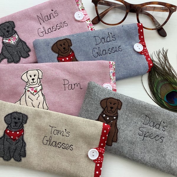 Labrador Golden Retriever Dog Glasses Case - Personalised Doggy Sunnies