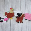 Farm animal garland, farm animal bunting, felt bunting, felt garland, 