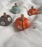 Set of 3 decorative pumpkin ornaments - Autumn Floral Home Decor - Image 6