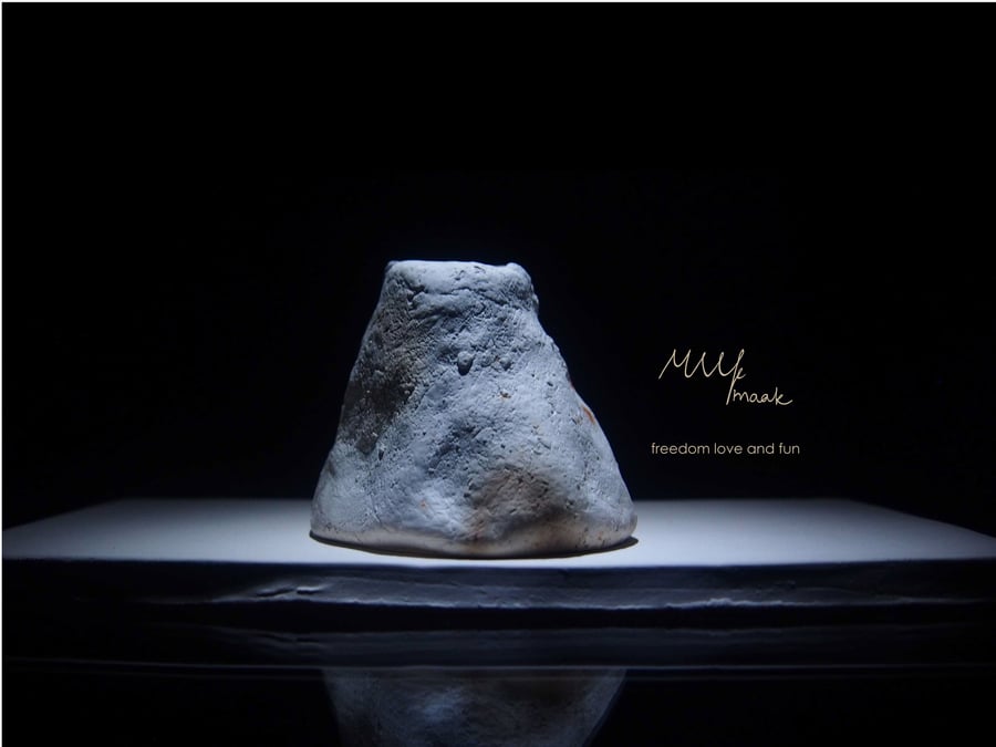 Small Smoked Mountain Incense and Tealight Holder (Saggar pottery)