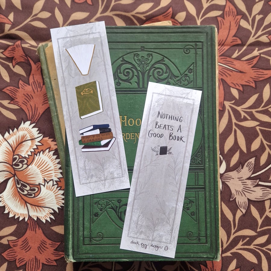 Nothing Beats A Good Book Bookmark Set Of Two