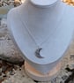 Silver moon pendant made from silver clay - Image 3
