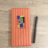 SLIM LINE DIARY WITH FABRIC SLIP COVER & PATCHWORK PANEL - FREE POSTAGE