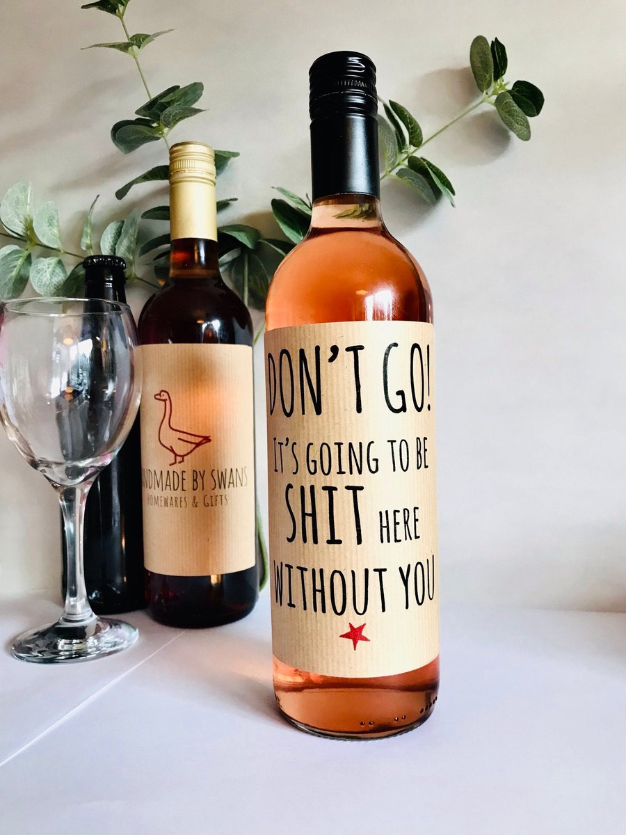 Don't go colleague leaving gift, colleague wine label, gift for colleague, 