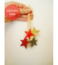 Sale - Free Postage - Mini Collaged Star Decorations - Image 1