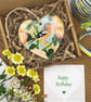 Chaffinch with Climbing Roses Heart - Summer Wall Hanging Decor & Keepsake Gift