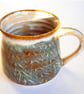 Mug Brown Glazed  - Hand Thrown Stoneware Ceramic Mug 