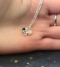 Sterling silver satellite chain moon and star gemstone cluster charm necklace - Image 4