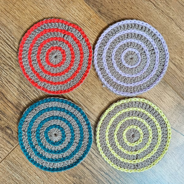 Coasters Set, Handmade Coasters Set of Four