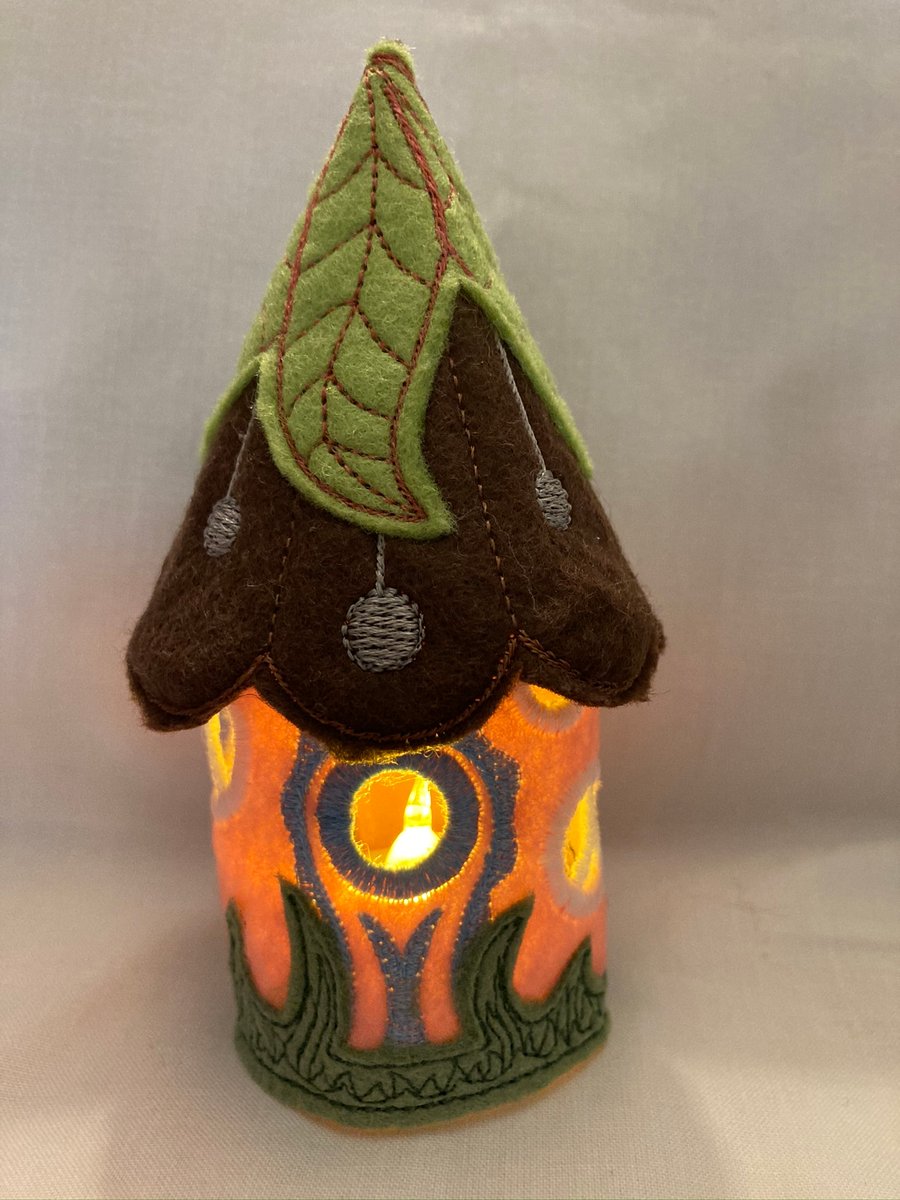 Little tea light fairy house