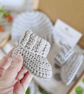 Crochet Baby Beanie and Booties Set in Silver 0-3 Months - Image 9