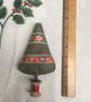 Folk inspired Christmas tree - dark red bobbin.  - Image 2