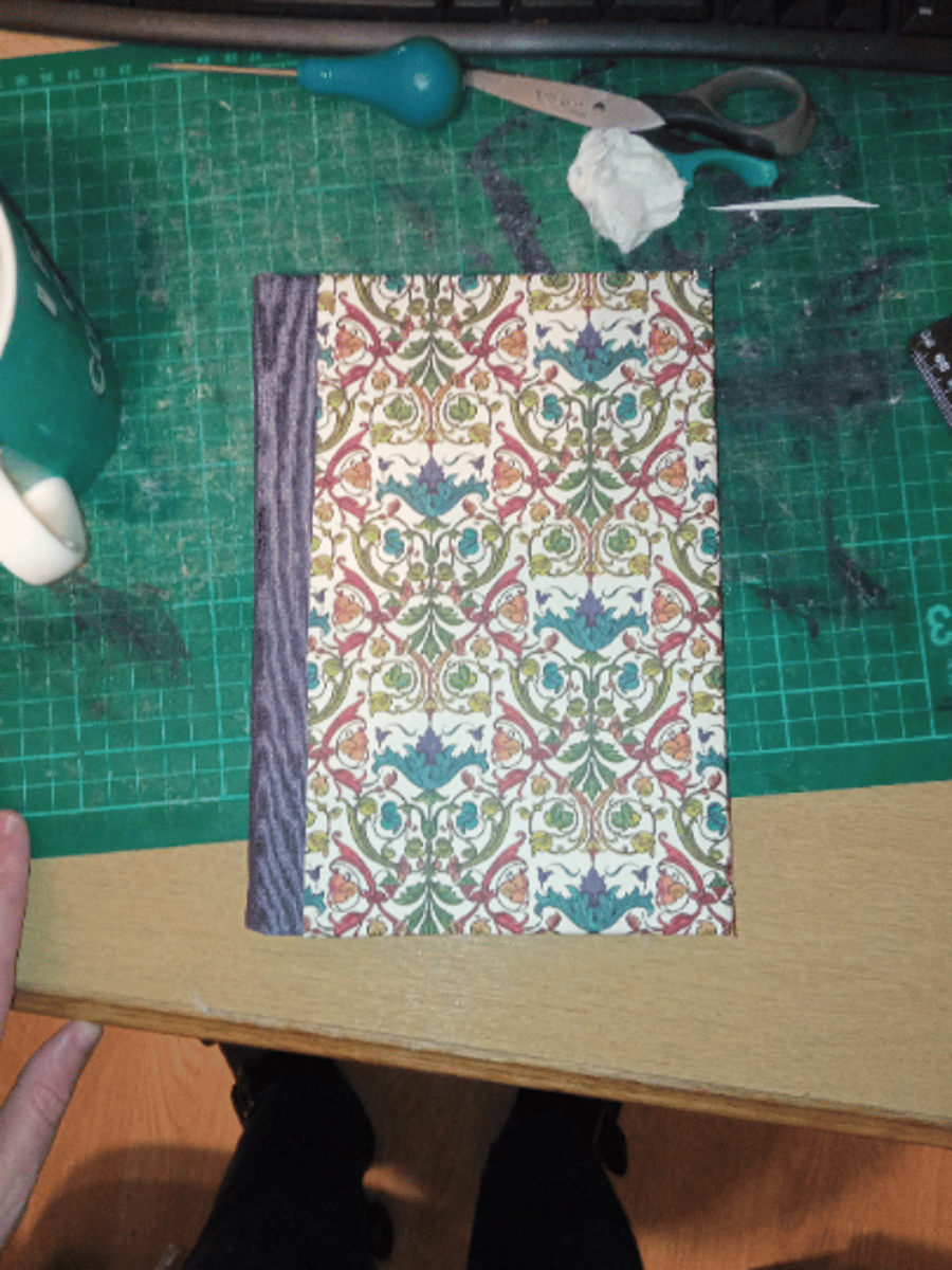 A5  journal sketchbook, blank white cartridge paper inside, decorative cover. Ha