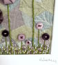 Textile Art, Embroidered Art, Mounted Wall Art - Floral Fantasy - Image 4