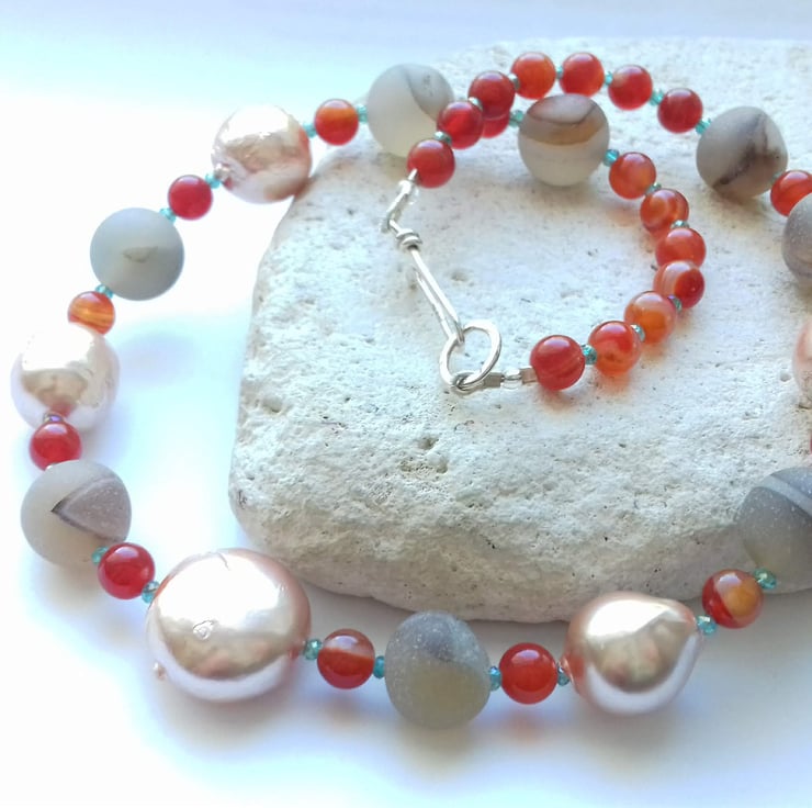 Murky Orange Rainbow Colour Theory Necklace - Folksy